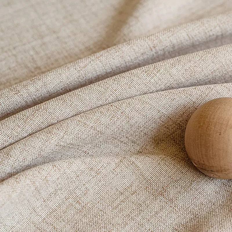 LINEN SEMI-BLACKOUT CURTAINS - Solid Color Custom Size Panel - Soft & Light-Filtering