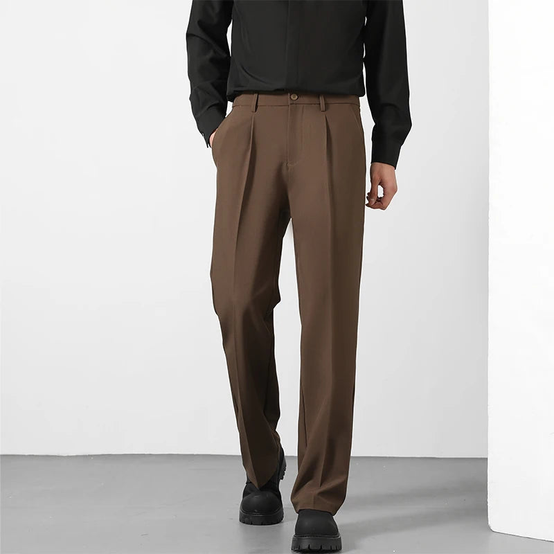 DRAPE CLASSIC - Men's Loose Straight Suit Pants - 4 Colors, S-4XL