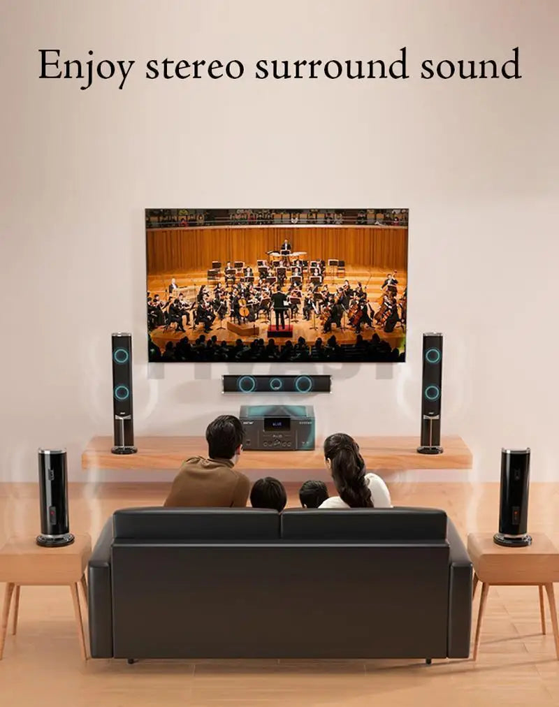 160W Home Theater 5.1 – Bluetooth Speaker 8 Inch Subwoofer Karaoke TV