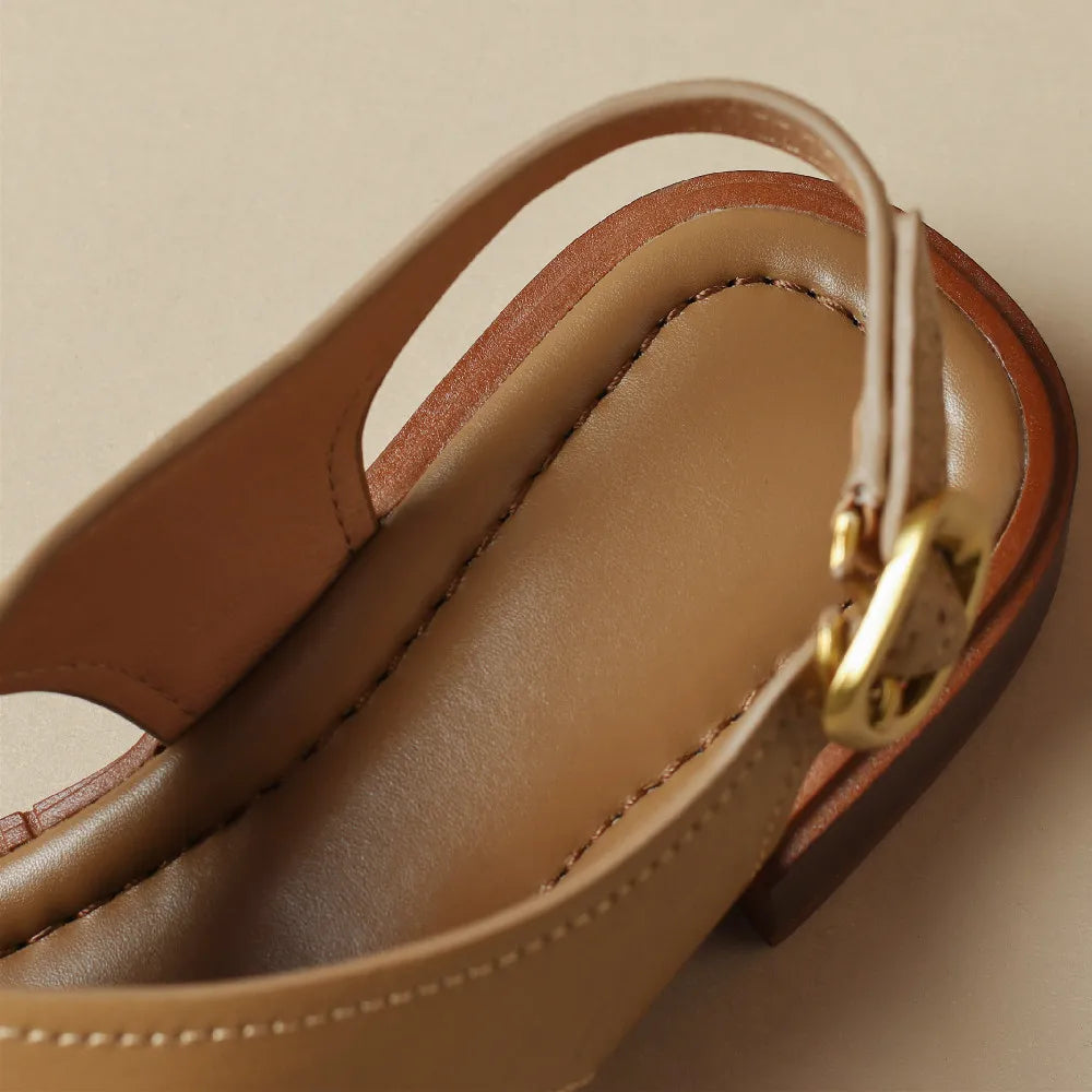 Women's flat sandals genuine leather cross strap open-toe summer casual female footwear high quality soft comfortable plus size