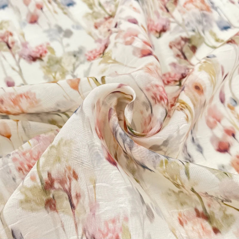 DARK JACQUARD LINEN TENCEL FABRIC - Printed Pattern, 150cm Wide - Bold Texture