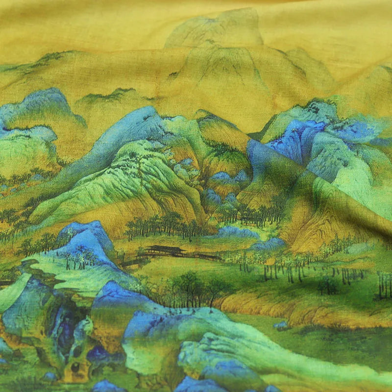 PRINTED COTTON LINEN FABRIC - 160cm Wide, Custom Lengths - Creative Sewing Cloth