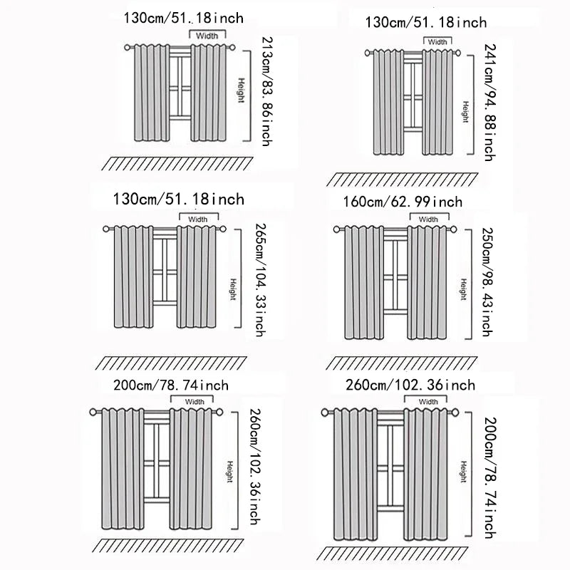 DOUBLE LAYER BLACKOUT CURTAINS - Solid Beige Pastoral Panel Set - Soft & Room-Darkening