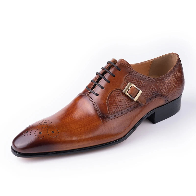 OXFORD ELITE - Men's Genuine Cowhide Leather Oxford Business Shoes - 2 Colors, EU 39–50