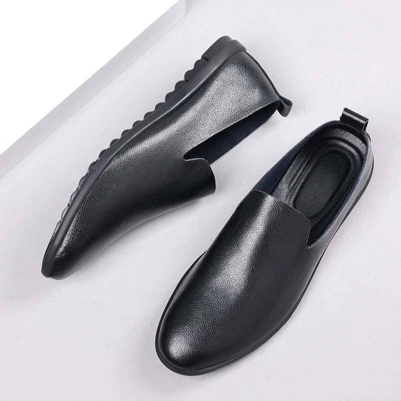 Men's PU Leather Slip-On Loafers - Lightweight Breathable Summer Casual EU 40-46