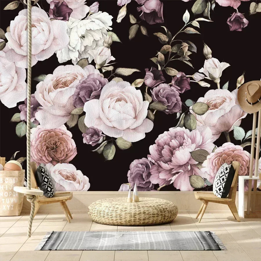 Custom Floral Photo Wallpaper – Peel & Stick or Non-Woven