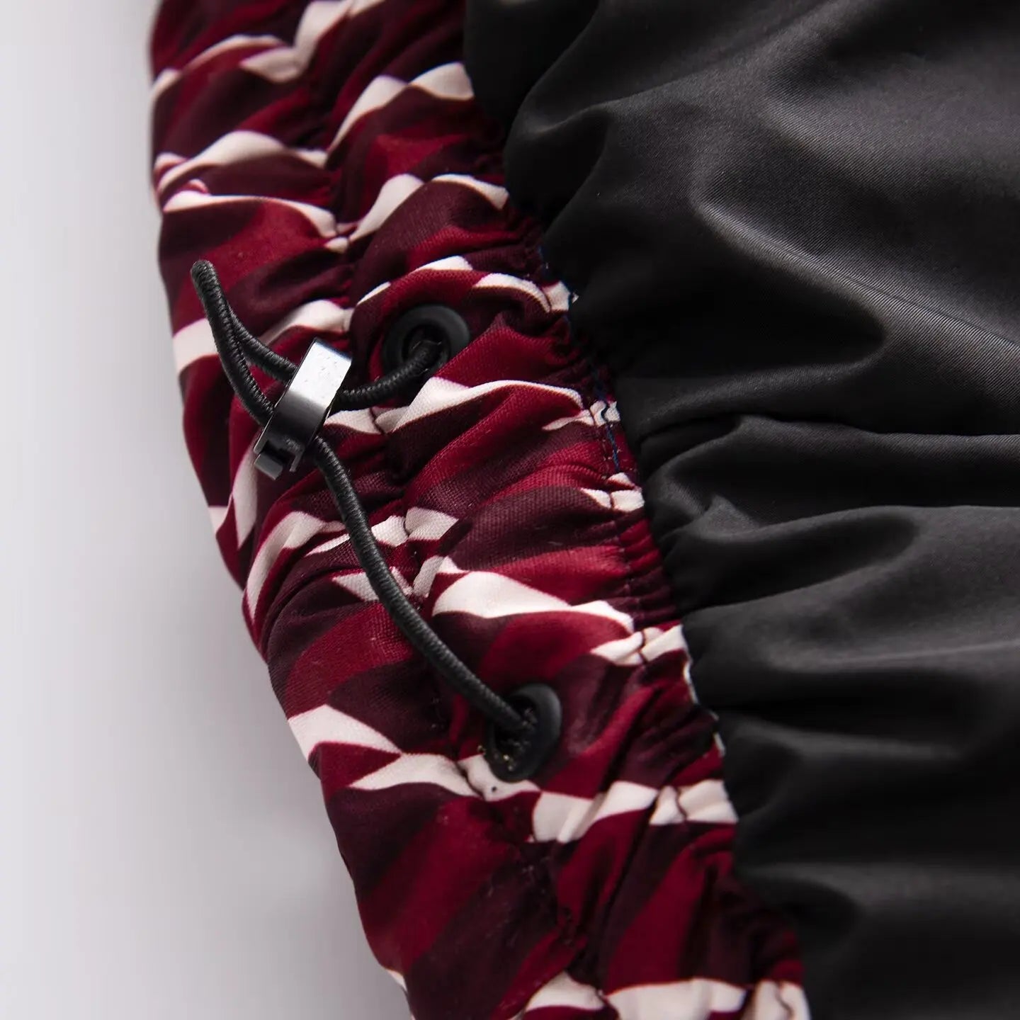 Hooded Windproof Ski Jacket - Geometric Padded