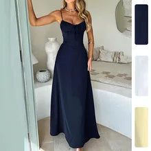 2026Spring new women's clothing Cross-border European and American dresses Fashionable and sexy printed strap long dress