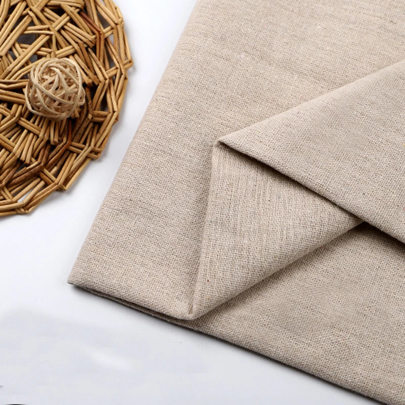 RAW COTTON LINEN FABRIC GREIGE - 150cm Wide, 3 Neutrals - Make Something Real