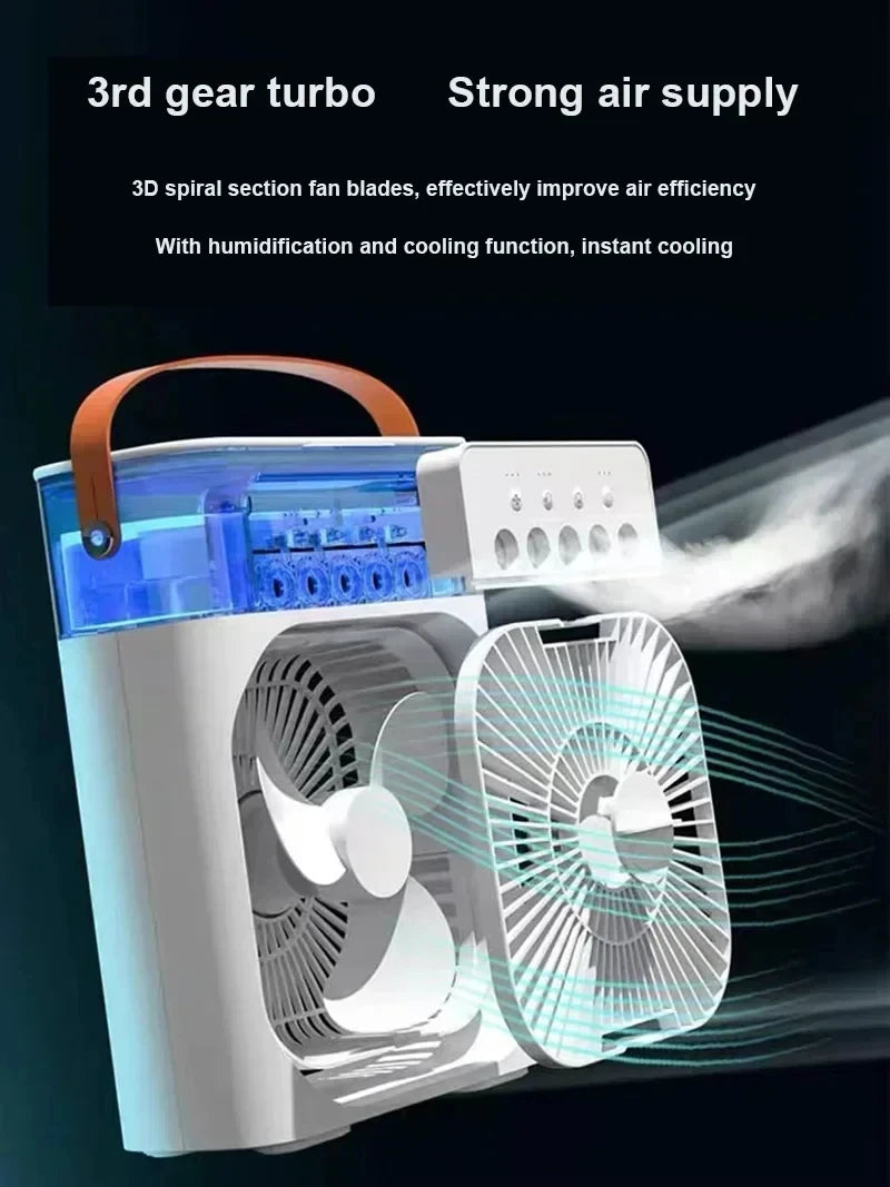 3-in-1 Portable Mini Air Cooler Fan