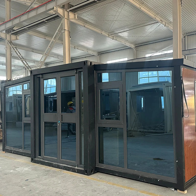 Folding Container House - Waterproof Insulated Steel Tiny Home Beach Office