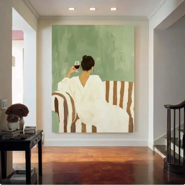 Bimoyear Abstract Figure Painting - Hand Painted Canvas - Modern Expression