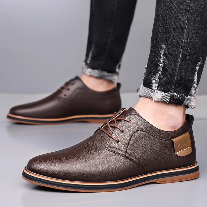 COMMUTE PRO - Men's Breathable Leather Business Shoes - From Desk To Drive