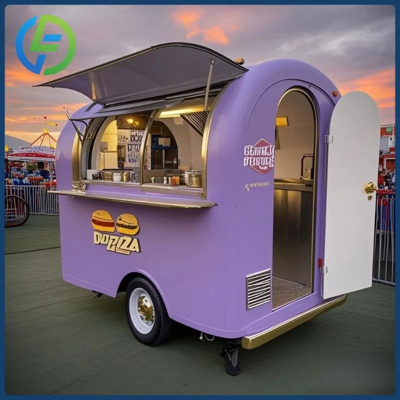 Support Customized Food Truck – New Design Mobile Stainless Round Trailer