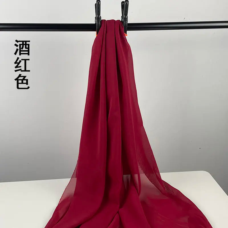 100D CHIFFON FABRIC BY THE METER - Soft Woven Sheer, 55 Colors - Make It Yours