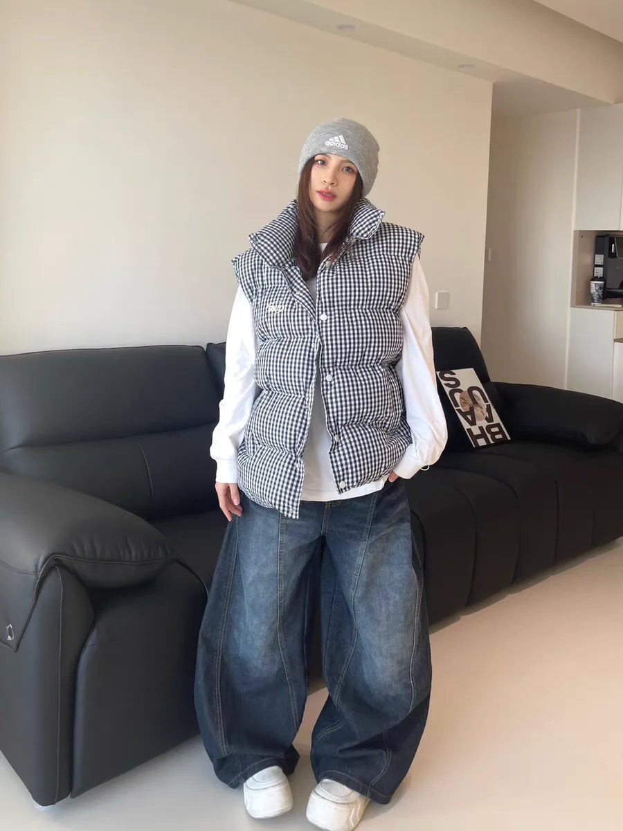 Y2K High Waist Baggy Straight Jeans
