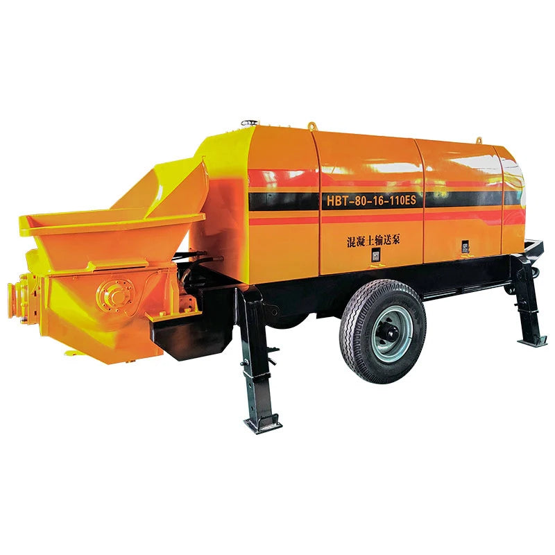 Electric Trailer Concrete Pump - 15-40 m³/h - 500 m Reach