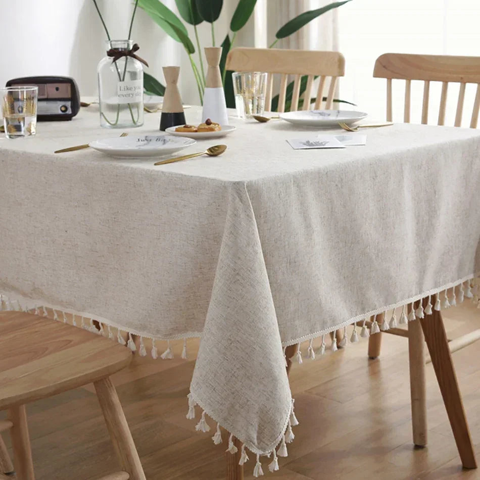 RECTANGULAR LINEN TABLECLOTH - 22 Colors, 11 Sizes - Modern Dining