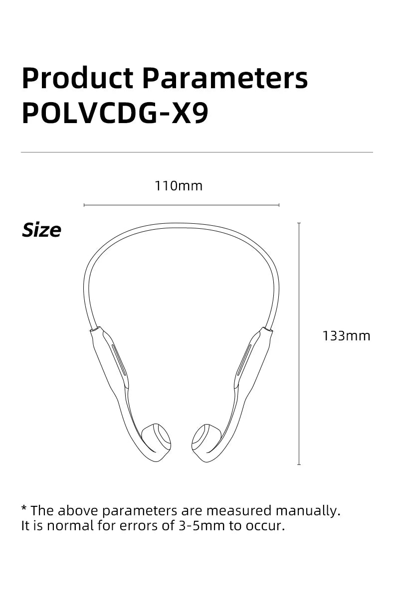 Bone Conduction Earphones X9 – 32G IPX8 Waterproof Swimming Running Cycling