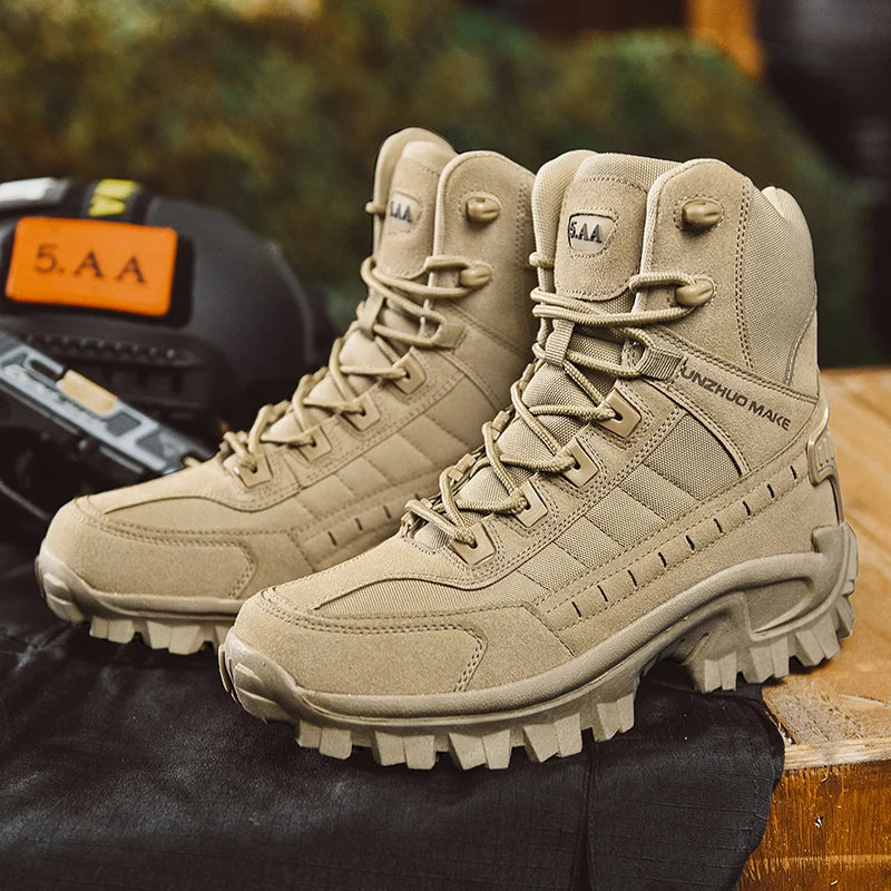 DESERT STORM - Men's Tactical Combat Boots - Non-Slip Hiking & Hunting Ankle Boots