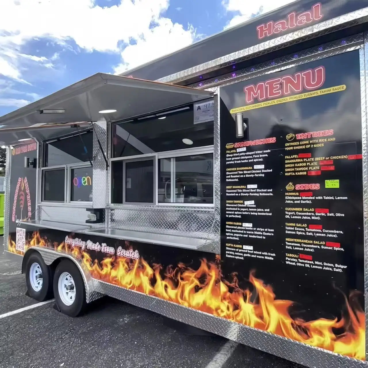 Customized Street Food Trailer – Coffee Van Burgers Fries Ice Cream BBQ