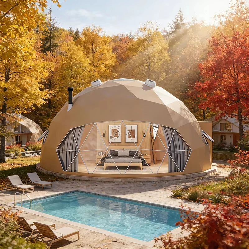 8 m Glamping Dome - 50 m² Interior - Four-Season Stay