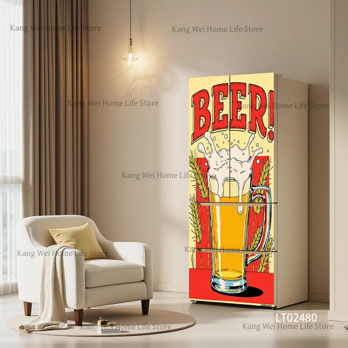 Retro Surface Decal Collection - fridge & door wraps - bold decor