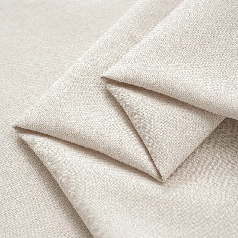 THICKENED PLAIN LINEN-LOOK FABRIC - 100% Polyester, 420g/m, 148cm Wide - Solid Rooms