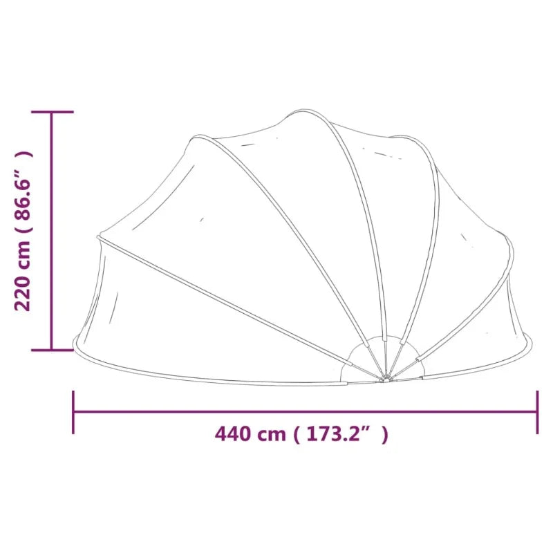 POOL DOME - 440 × 220 cm - White UV Protection