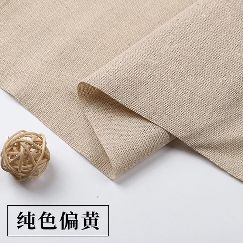 RAW COTTON LINEN FABRIC GREIGE - 150cm Wide, 3 Neutrals - Make Something Real