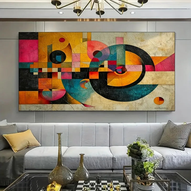 Vibrant Abstract Canvas - Frameless - Modern Color