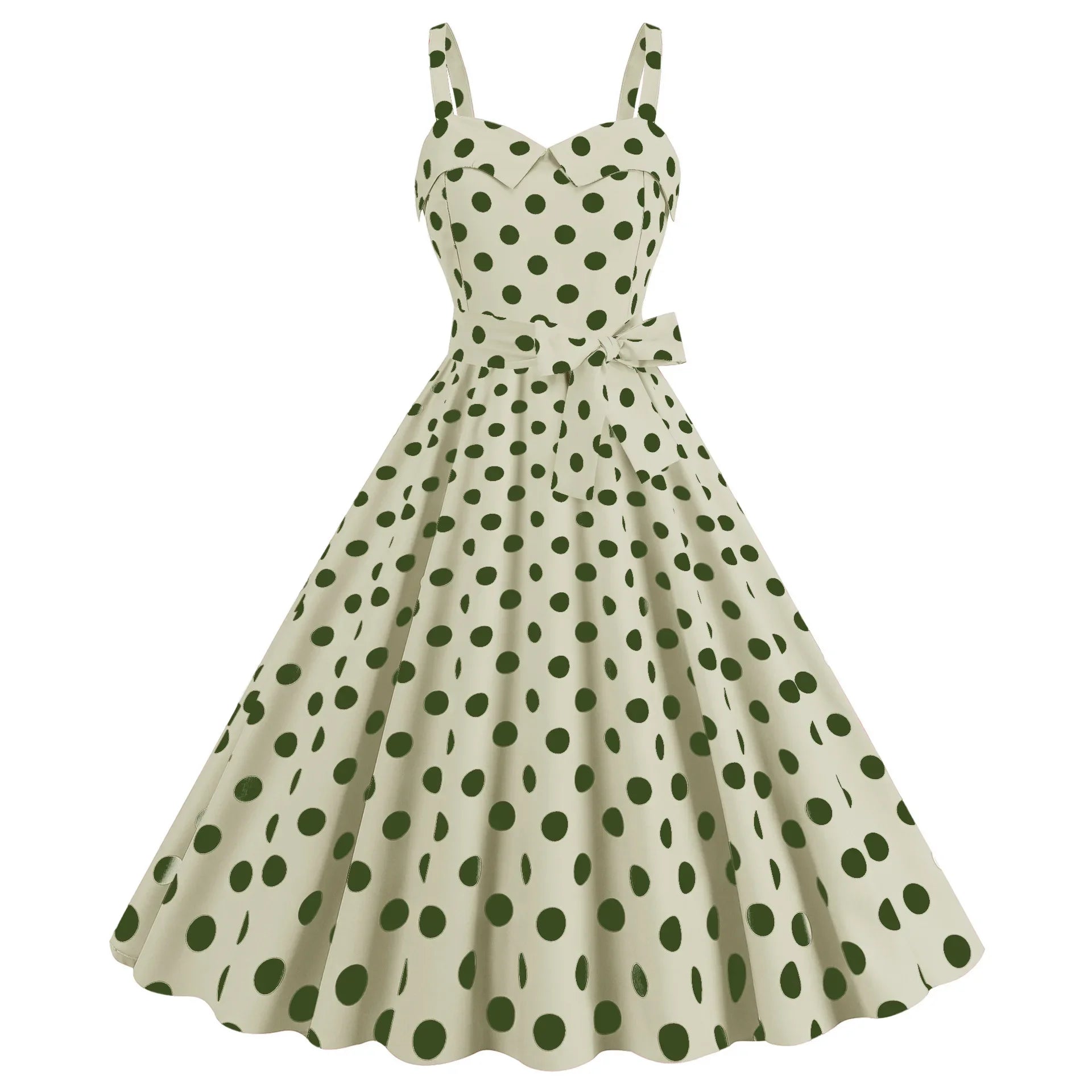 Vintage Classical Polo Dot Printed Dress Women's Sexy Sling Strap Wrap Chest Dress Valentine's Day Streetwear Spring Summer