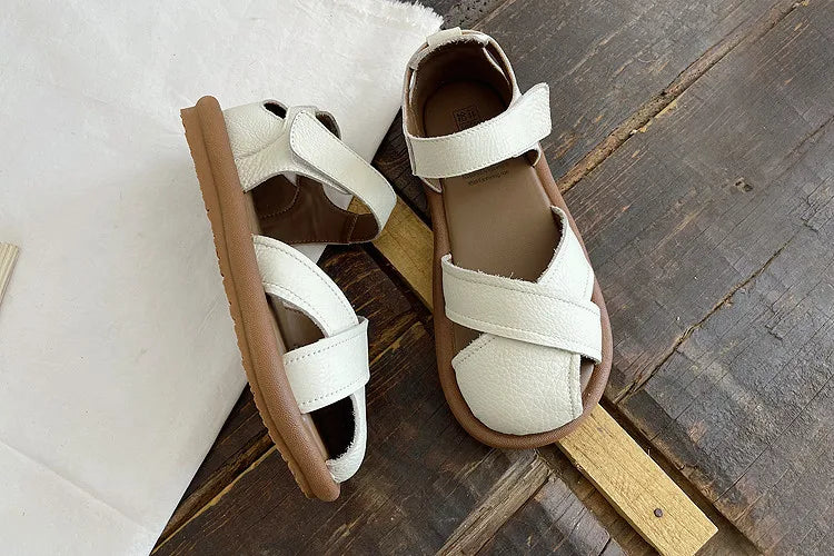 Careaymade-Genuine leather soft surfaces comfortable sandals,original big women's shoes,summer hollowed out women beach shoes