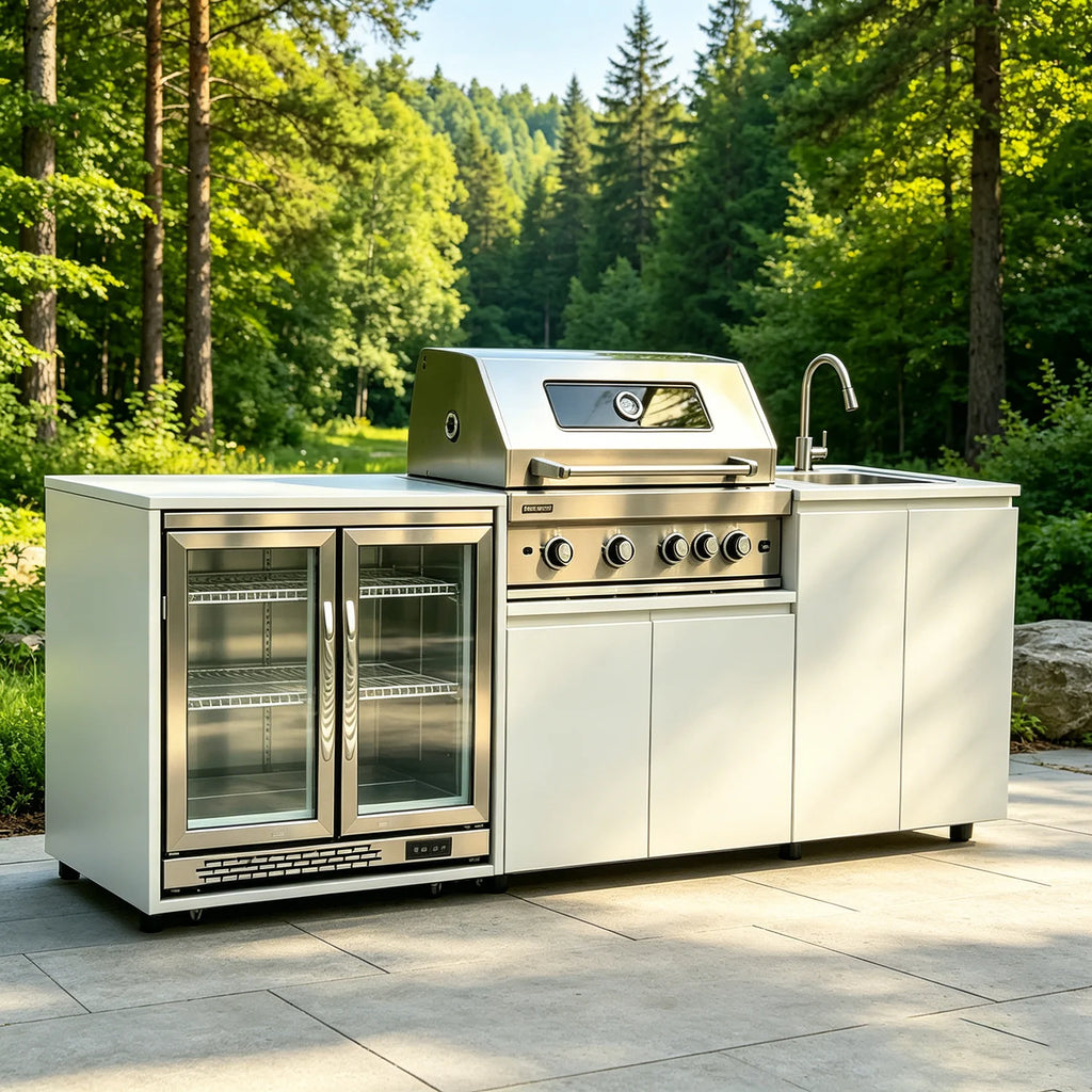 OUTDOOR KITCHEN SET - Stainless Steel Grill & Sink - Patio Cooking