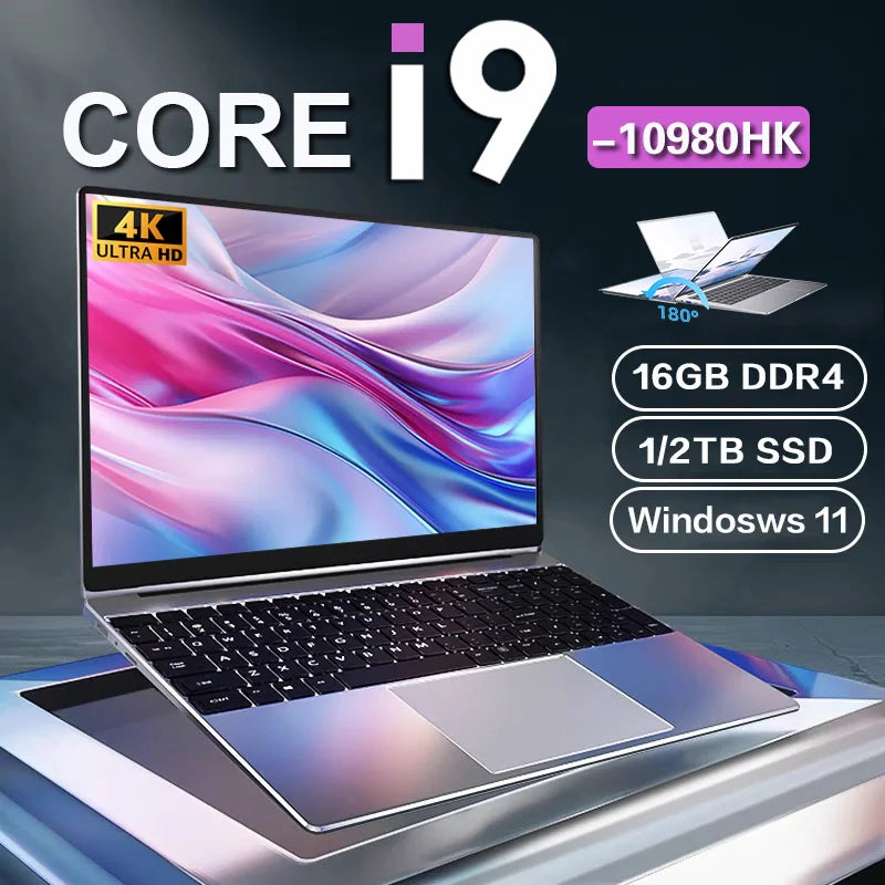 2026 Portable Gaming Laptop – Core i9 10980HK, 16GB RAM, 1/2TB SSD, Windows 11 Pro