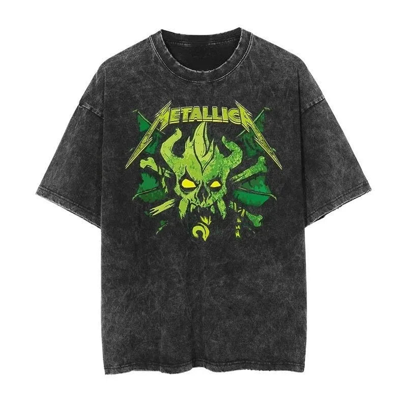 Metallica T-Shirt – Washed Vintage Rock Band Tee The Judas Kiss Unisex