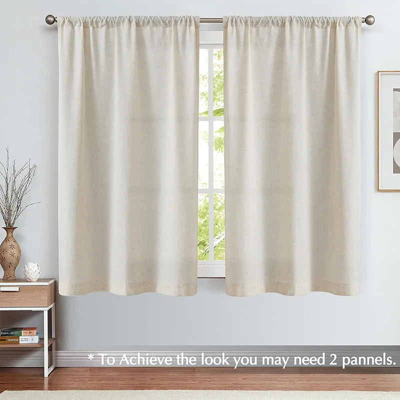 TIE-UP VALANCE CURTAIN - 8 Styles, Rod Pocket, 150cm Wide - Still Rooms