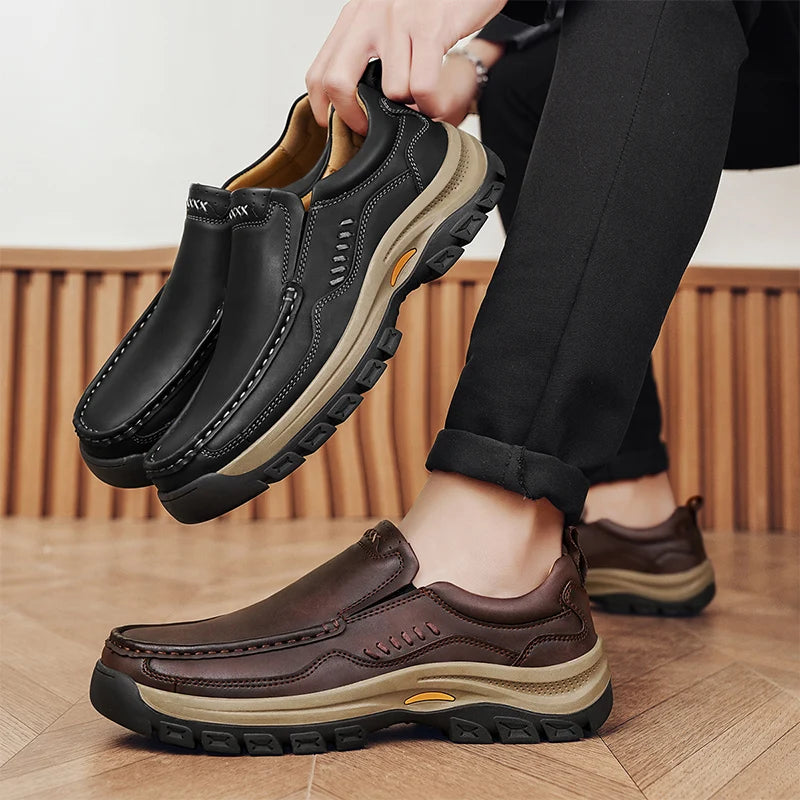 SLIPSTREAM - Men's Genuine Leather Slip-On Business Flats - Effortless Every Day