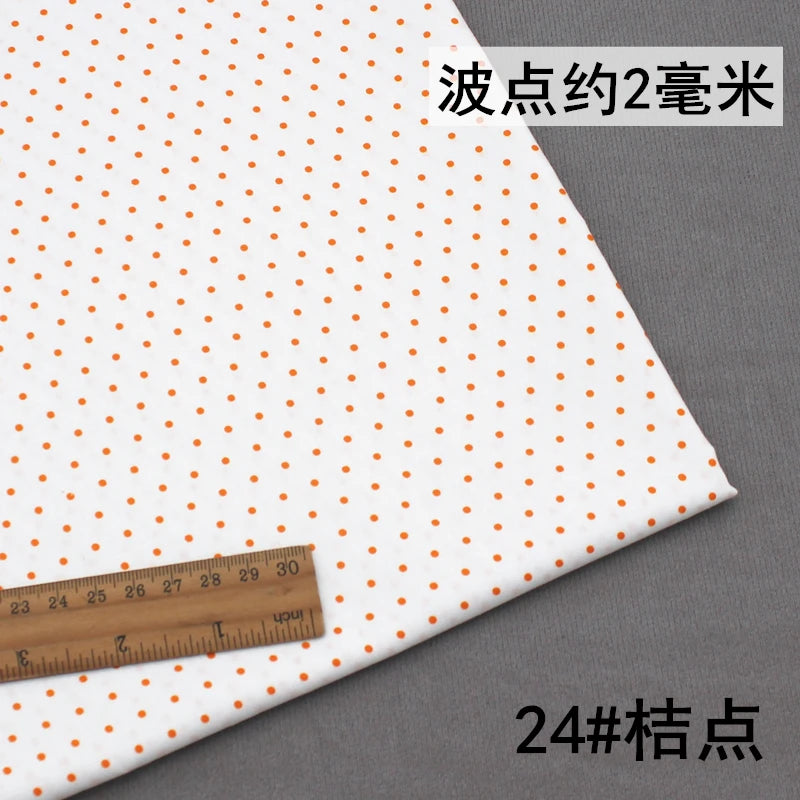 Pure Cotton Polka Dot Poplin Fabric Thin Upholstery By the Meter for Clothes Shirts Pants Skirts Dresses DIY Sewing Soft Textile