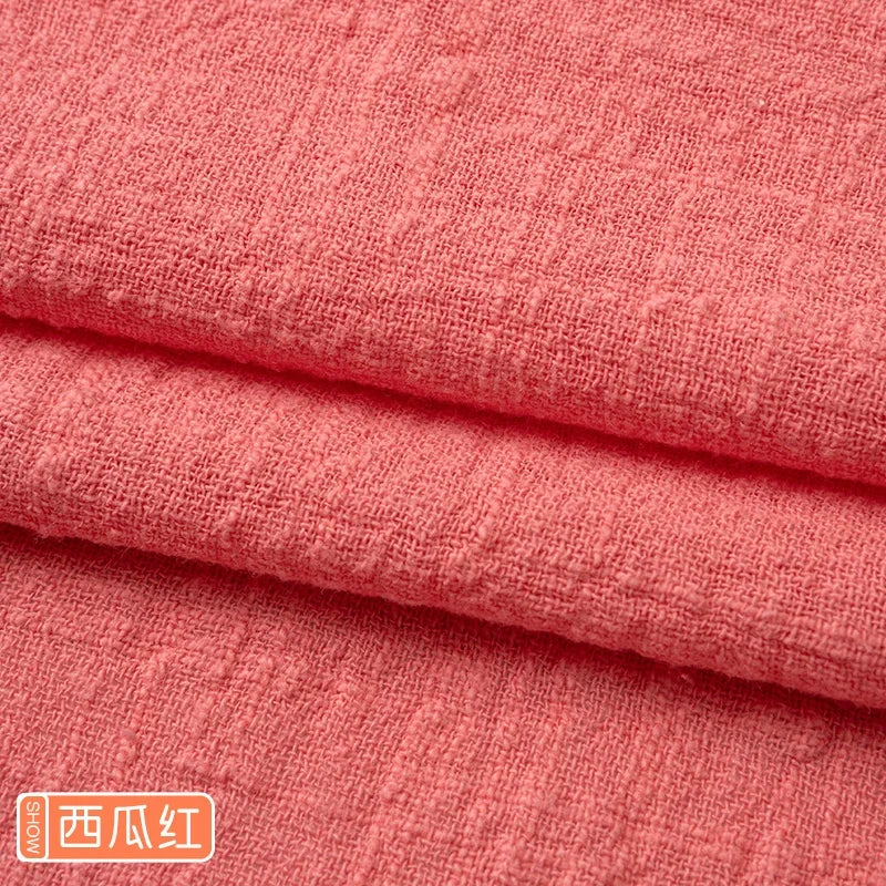 Soft Thin Linen Cotton Fabric Solid Color Organic Material Pure Natural Flax For Sewing Handmade Clothes Patchwork Fabric