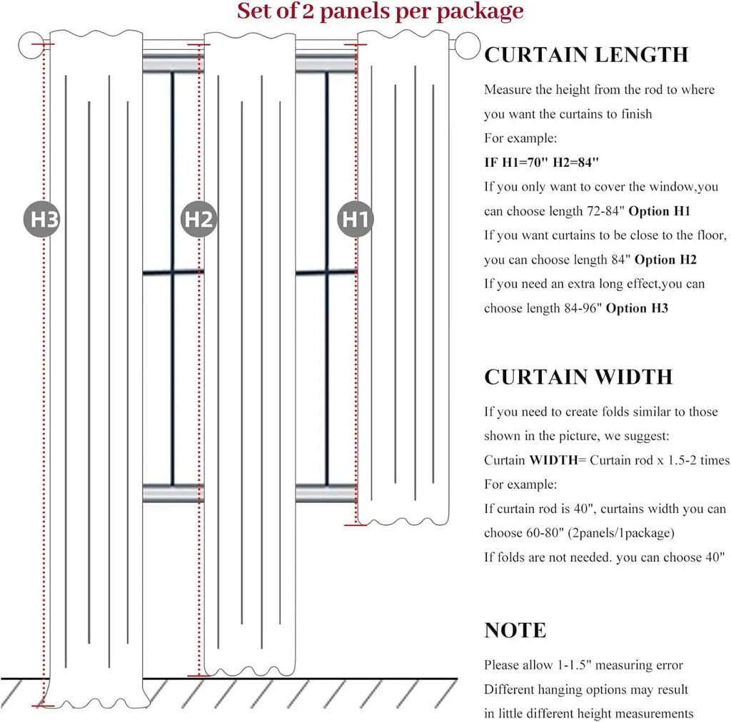 LINEN BLACKOUT CURTAINS - Full Light Block, Tab Top - Dark Quiet Rooms