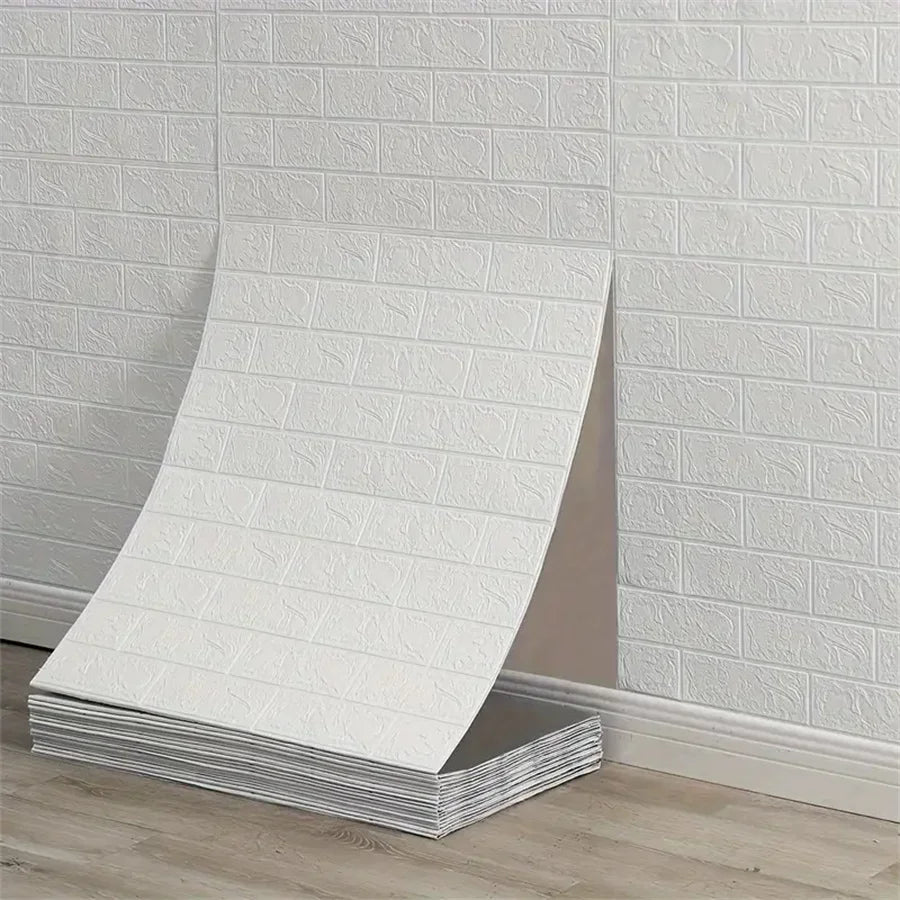 3D FOAM BRICK WALLPAPER - 70cm Wide - Waterproof Wall Decor