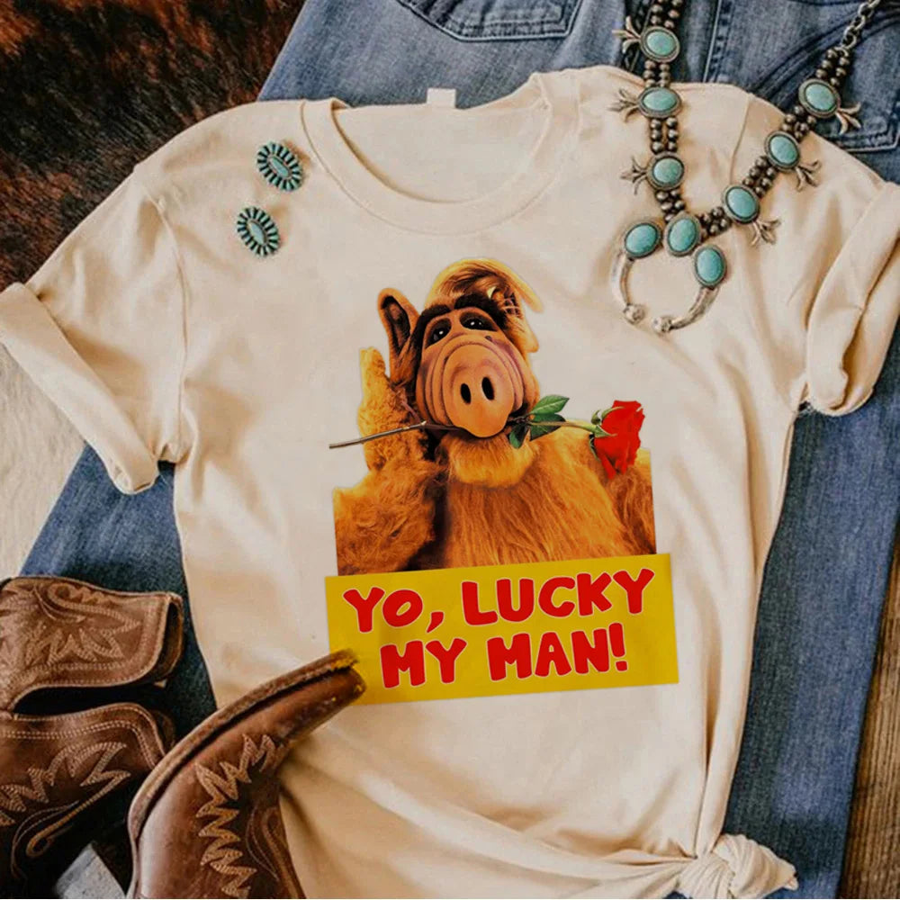 Alf t-shirts women designer Tee female graphic clothing