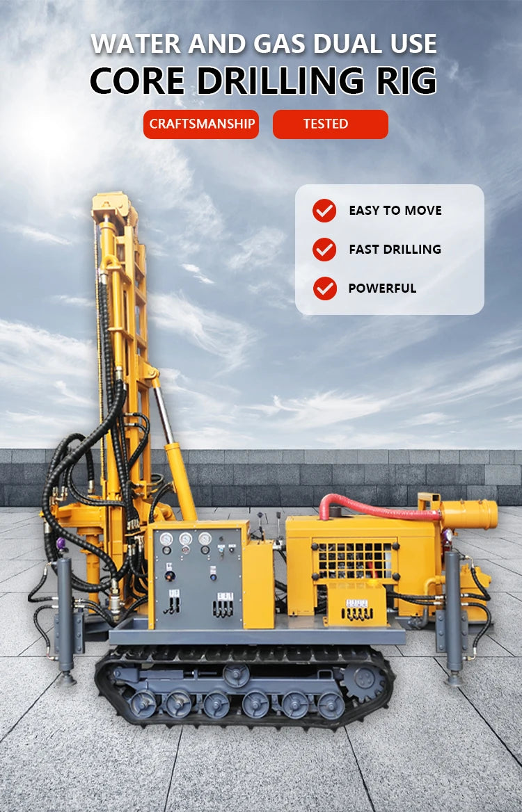 Yugong Water Well Drilling Rig - 500 m - Crawler Pneumatic