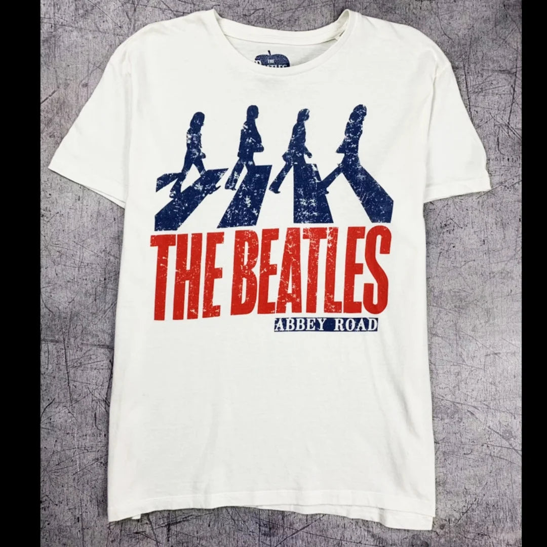 The Beatles T-Shirt Union Jack Vintage Rock Retro Tee