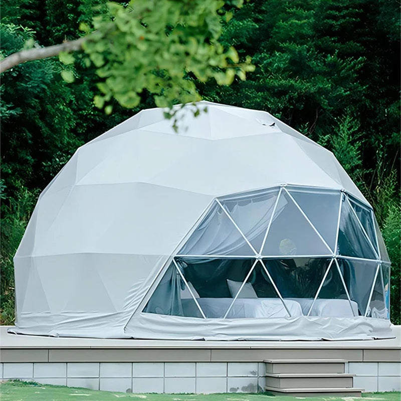 Premium PVC Geodesic Dome Tent All Season Waterproof Luxury Outdoor Shelter