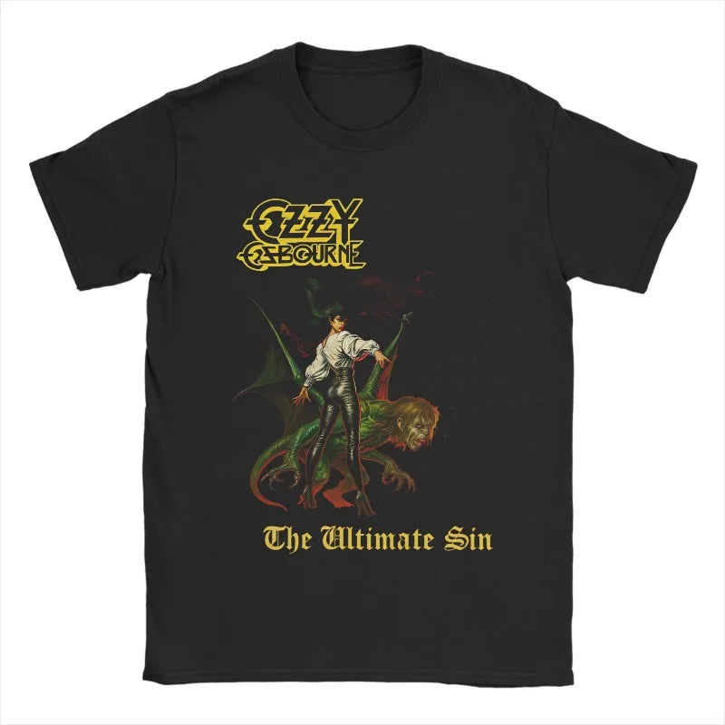 Black Sabbath Band Ozzy Osbourne Men's T-shirt Four Seasons New Style Unisex Casual T-shirt
