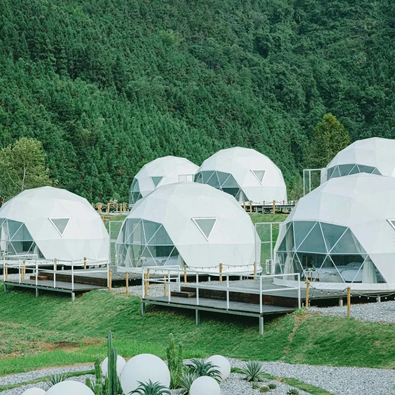 Premium PVC Geodesic Dome Tent All Season Waterproof Luxury Outdoor Shelter