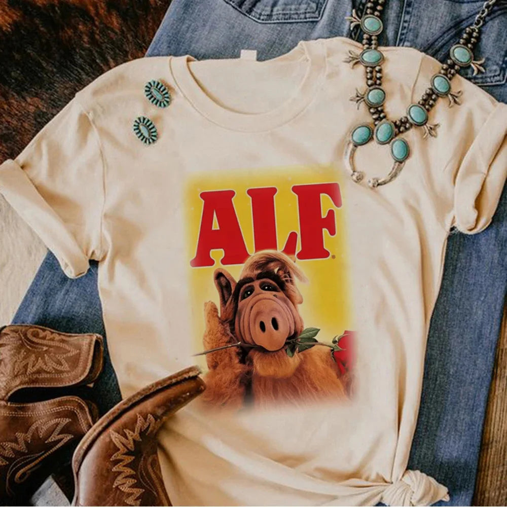 Alf t-shirts women designer Tee female graphic clothing