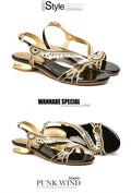 Jeweled Serpent Slingback Sandals